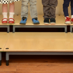 school children on stage