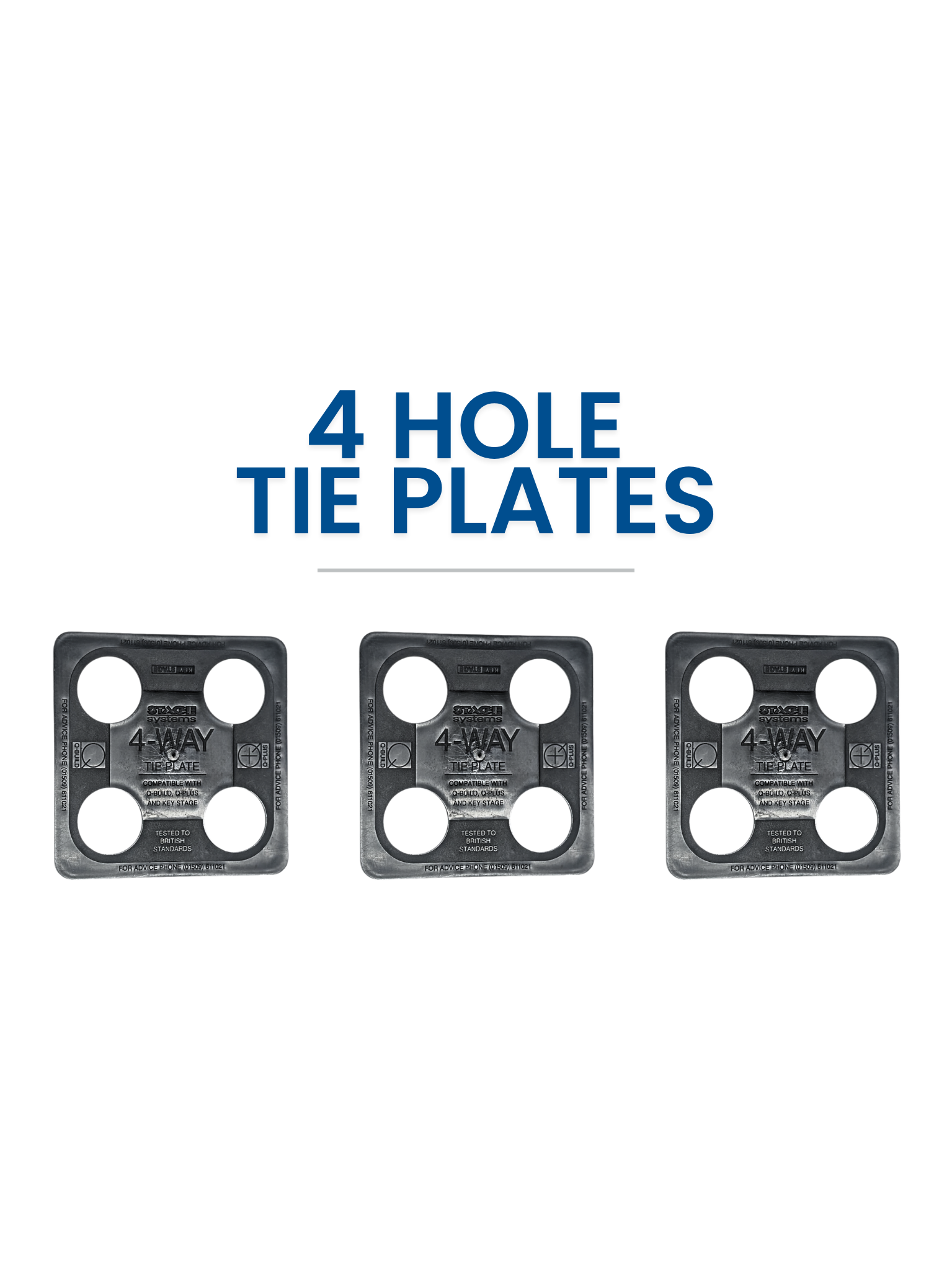 4 Hole Tie Plates (Packs)